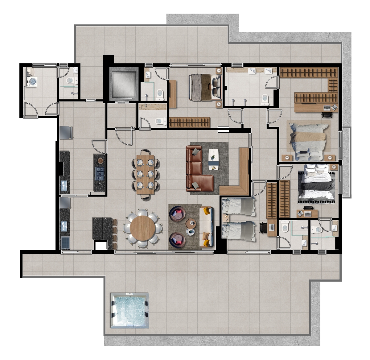 Apto 315 m²