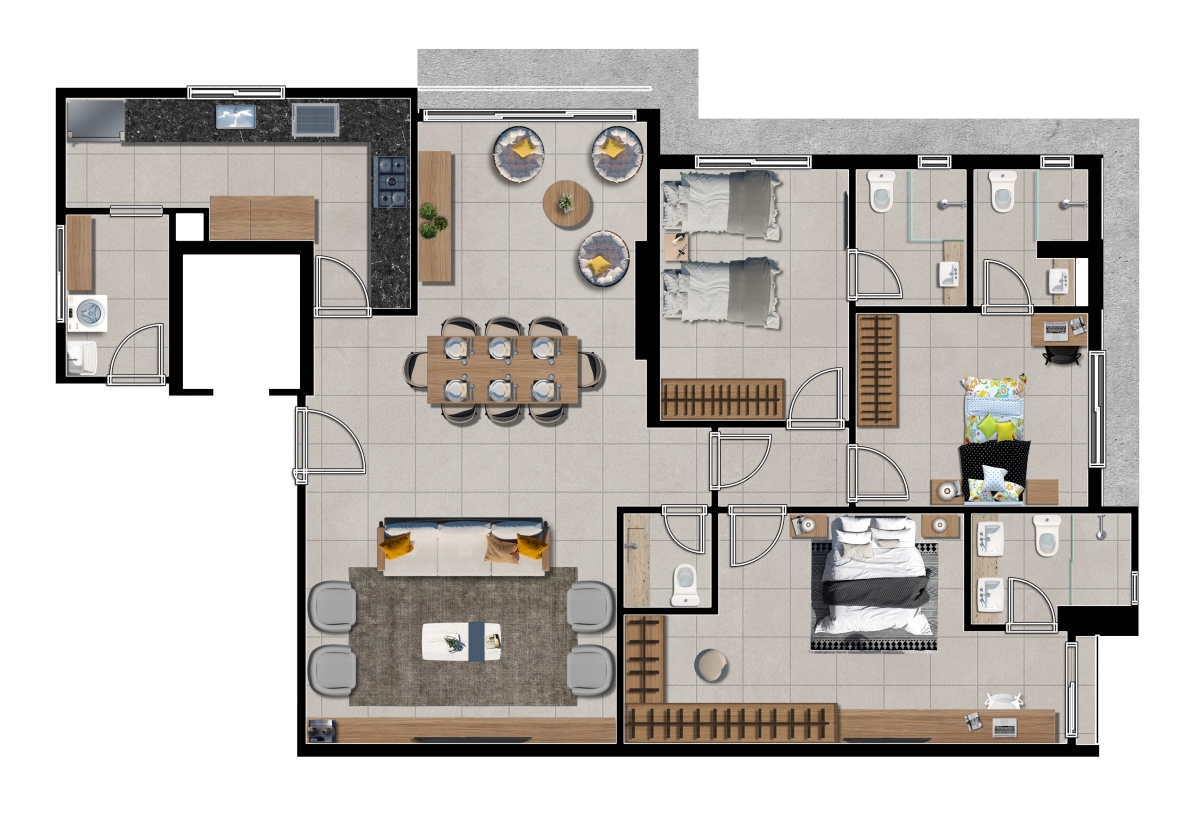 Apto 139,5 m²